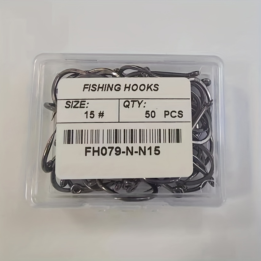  50pcs Iseama Fishing Hooks Barbed Hooks High Carbon