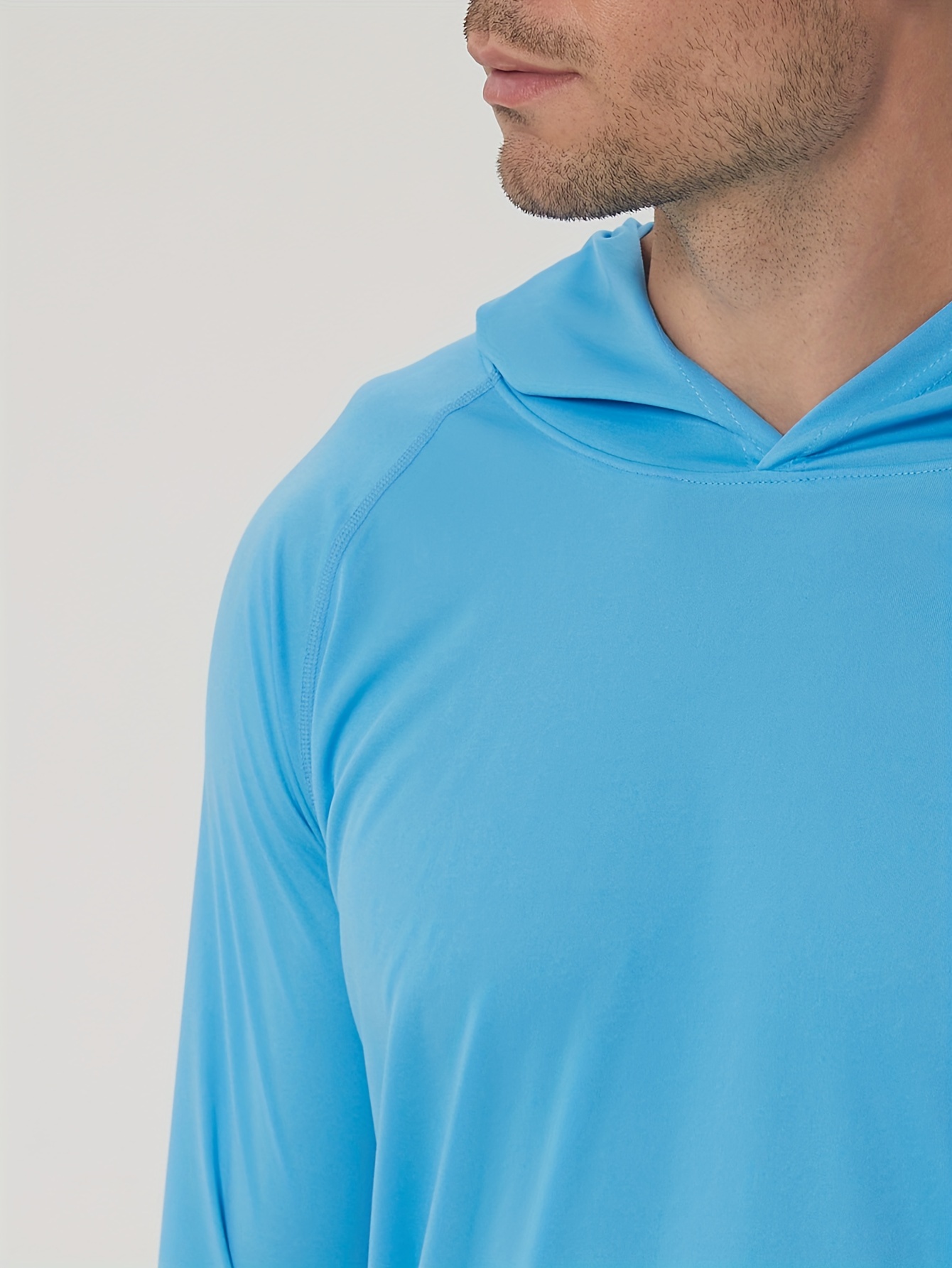 Men's Upf 50+ Sun Protection Hoodie Shirt Long Sleeve Rash - Temu Canada