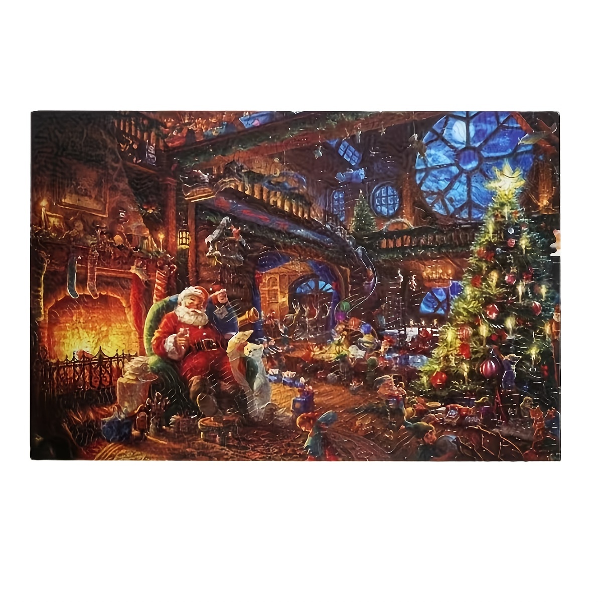 Christmas Puzzles for Adults 1000 Piece Christmas Jigsaw Puzzles Santa  Claus for Kids 27.56 x 19.69 Inch Challenge Toy Gift Educational Game  Christmas