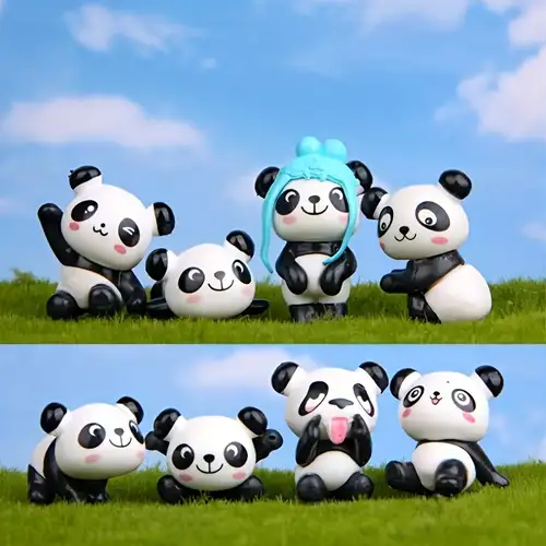 8 teile/satz Niedlichen Panda Mini Panda Garten Dekoration Blume