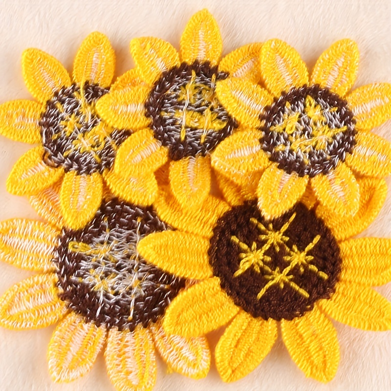 Clothing Women Men Diy Flowers Sunflower Embroidery - Temu