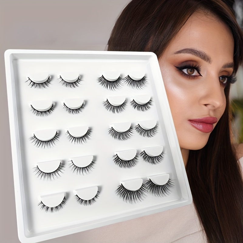 20 Pairs Lashes Natural False Eyelashes Temu 6813