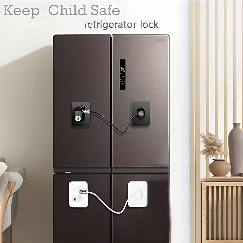 Fridge Locks For Kids, 2 Pack Mini Fridge Locks For Adults Refrigerator  Adhesive Lock Freezer Door Lock Child Safe Keyless Digital Refrigerator