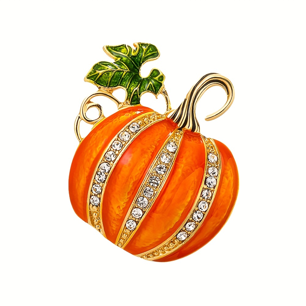 Vibrant Halloween Pumpkin Enamel Brooch Pin Stylish Lapel Pin for Jackets