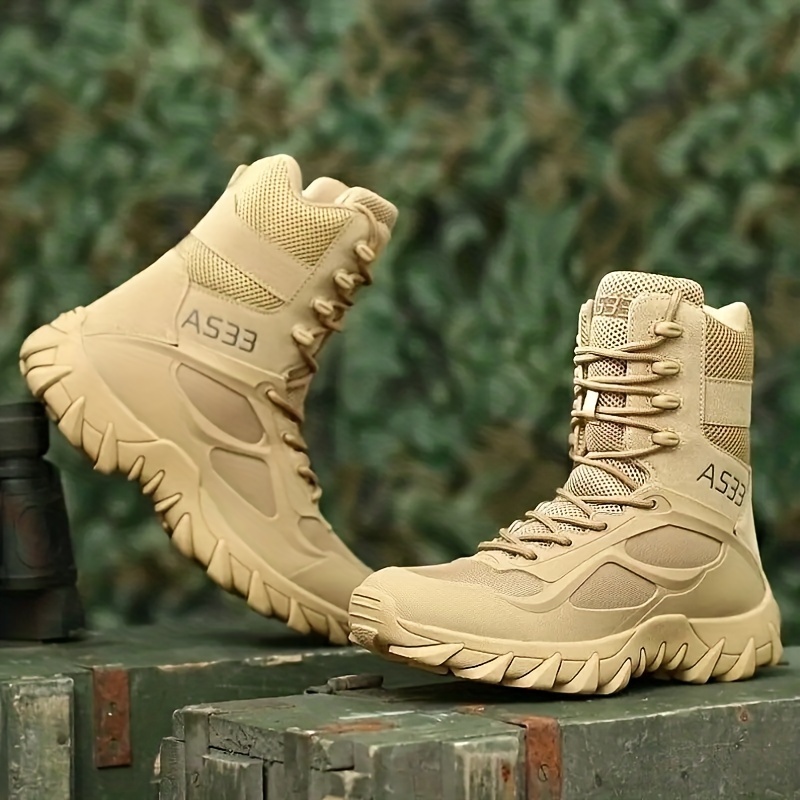 Mens Military Tactical Boots Wear Resistant Non Slip Combat Boots