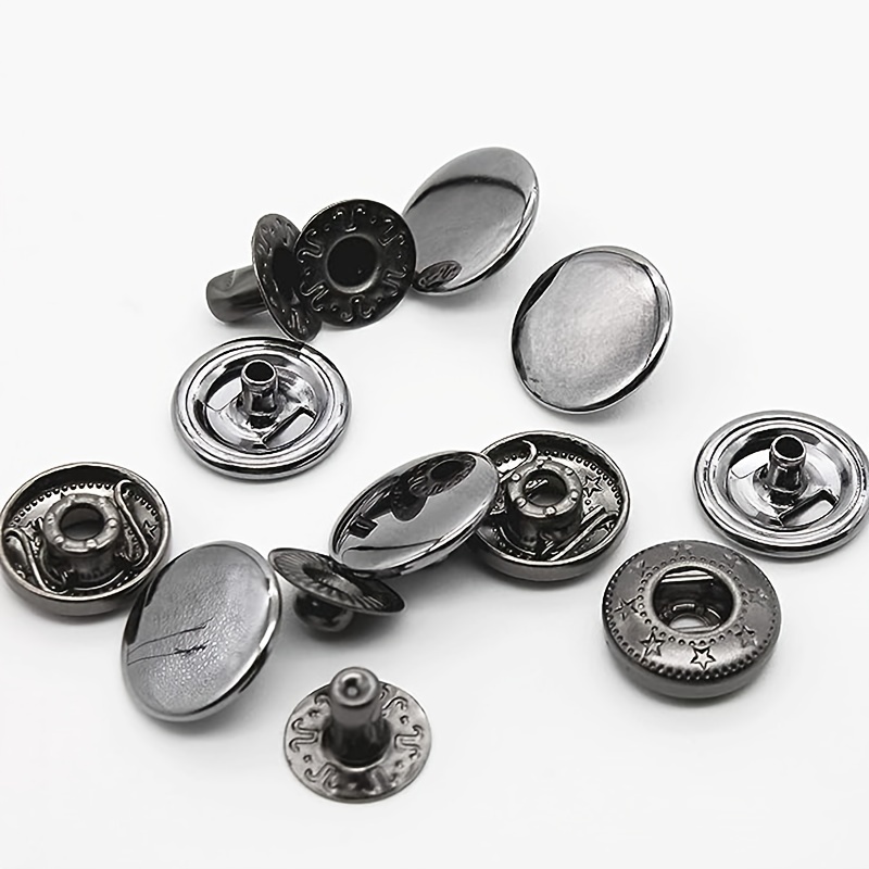15mm Leather Snaps Fasteners Kit, 4 Color Metal Button Snap Press