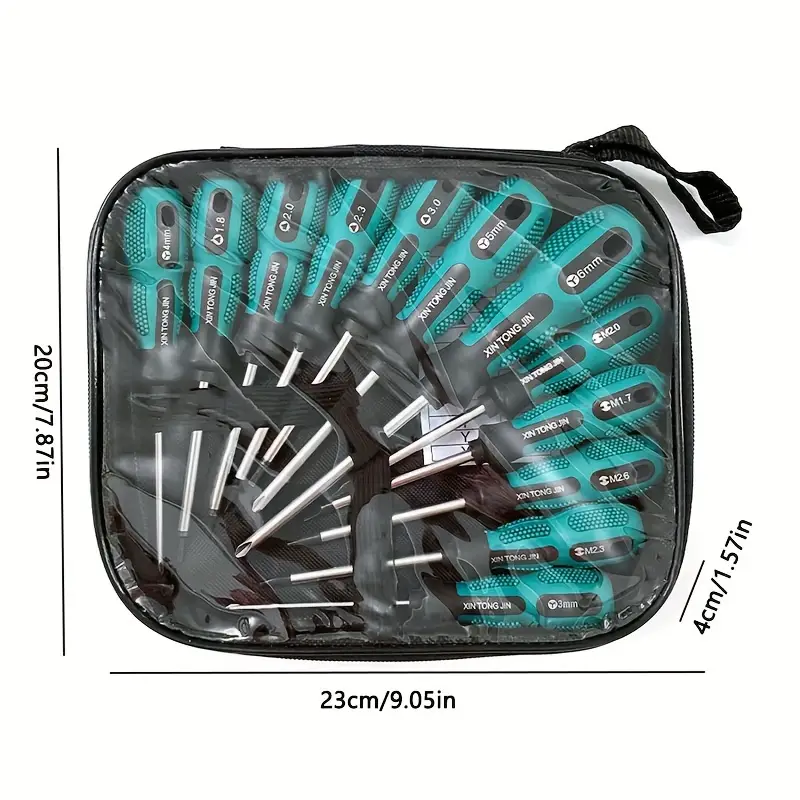 12pcs specialty screwdriver set u shaped y shaped tips for electronics appliances durable with textured grip handles in clear case Product details 8