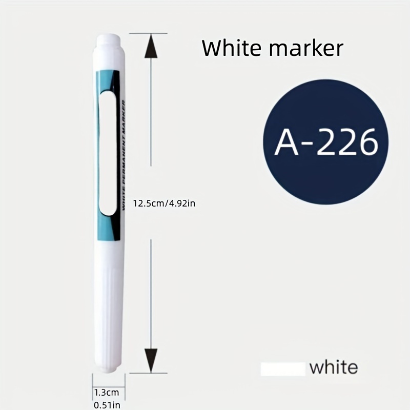  Rotulador blanco de pintura blanca, rotulador de tela blanca, 2  unidades, marcador blanco de 0.028 in, adorno de resaltado sin olor, opaco,  secado rápido, impermeable, duradero, blanco : Todo lo demás