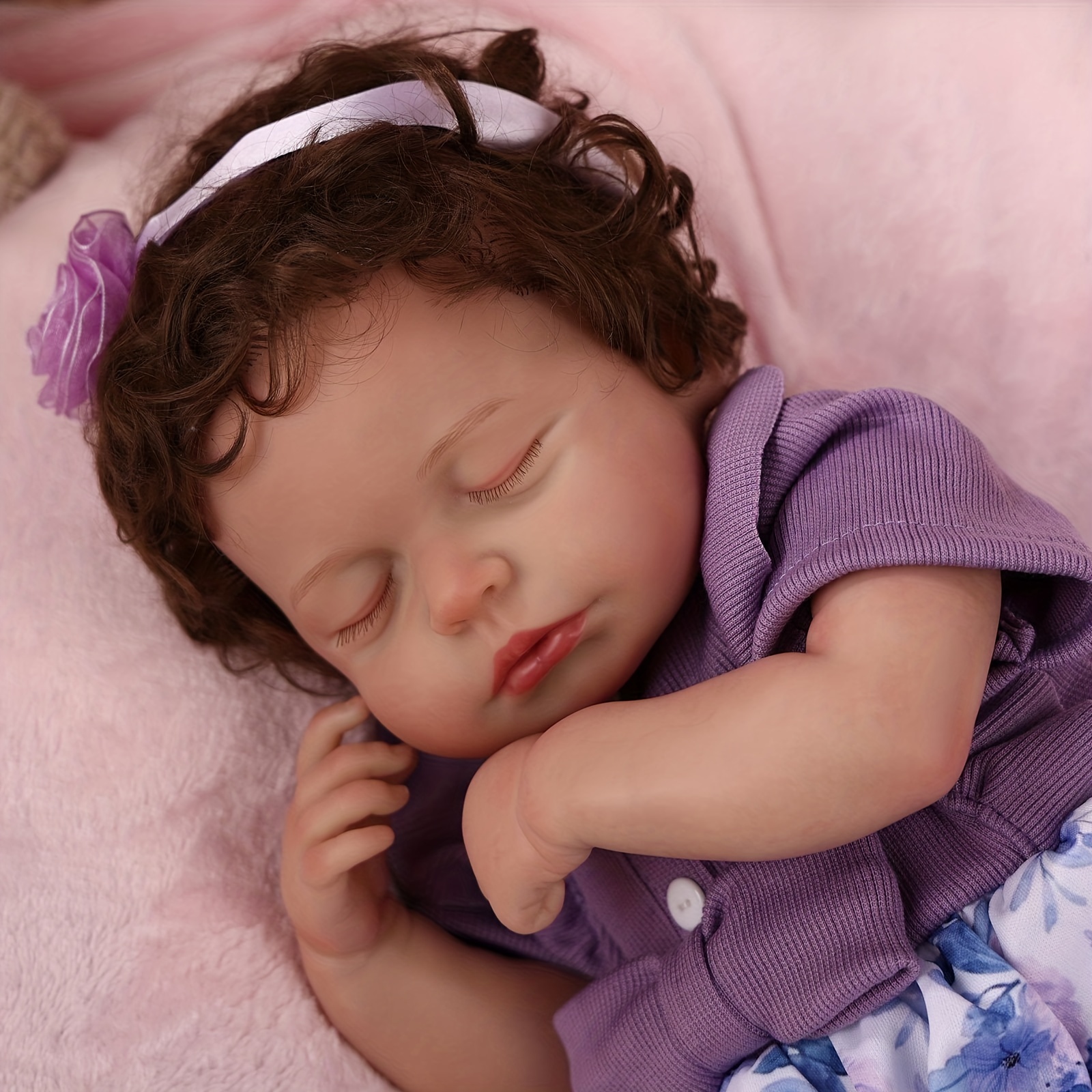 Sleeping Reborn Baby Doll Lifelike Soft Silicone Newborn Girls Bedtime Toys  Girls Birthday Gift Halloween/thanksgiving Day/christmas Gift - Temu