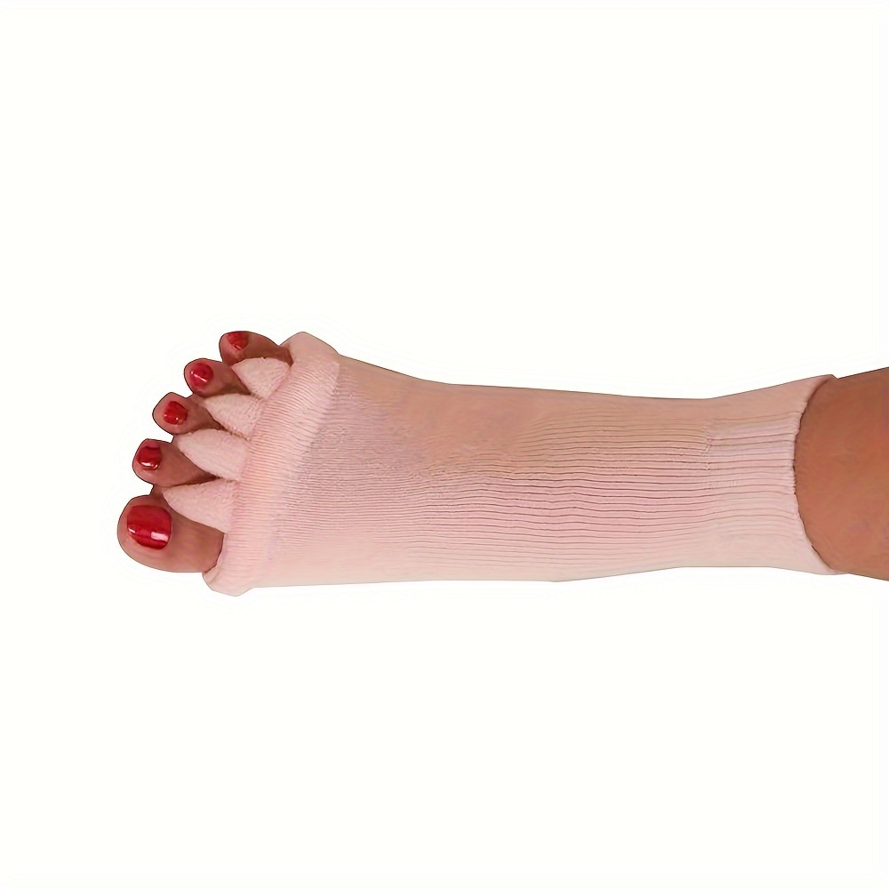 YIWUMI Toe Separator Alignment Sock，Foot Alignment Socks Yoga Gym Massage Toeless  Socks Pain Relief Improves Circulation Stretchy Happy Feet Socks for Women  Men 