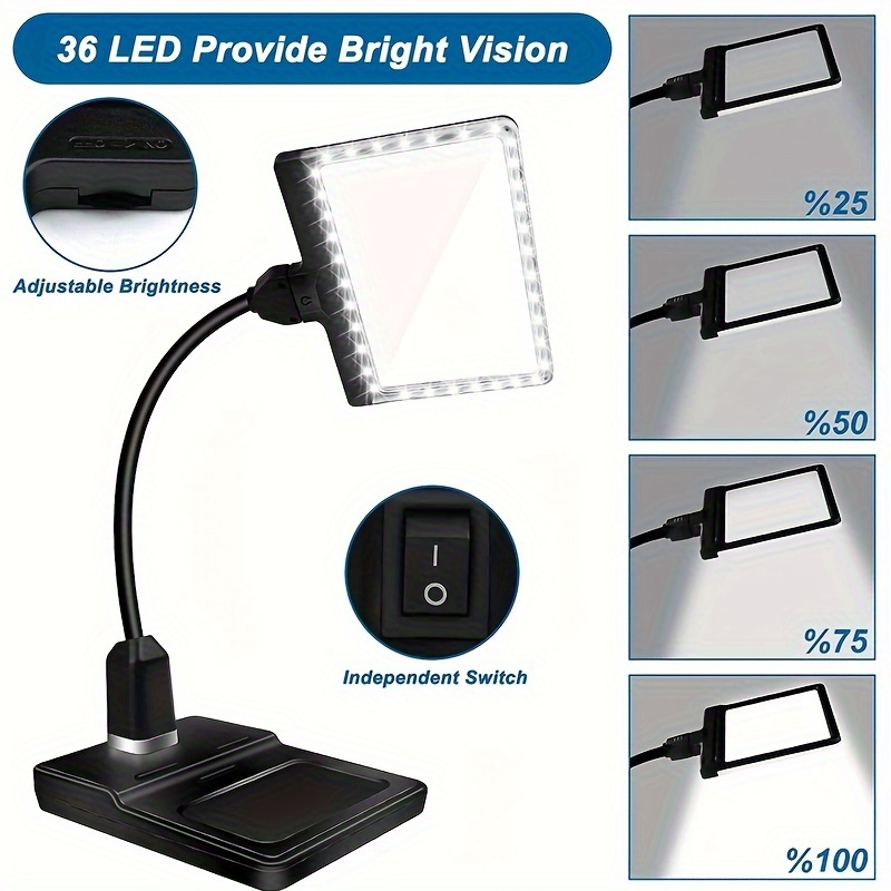 Magnifying desk lamp