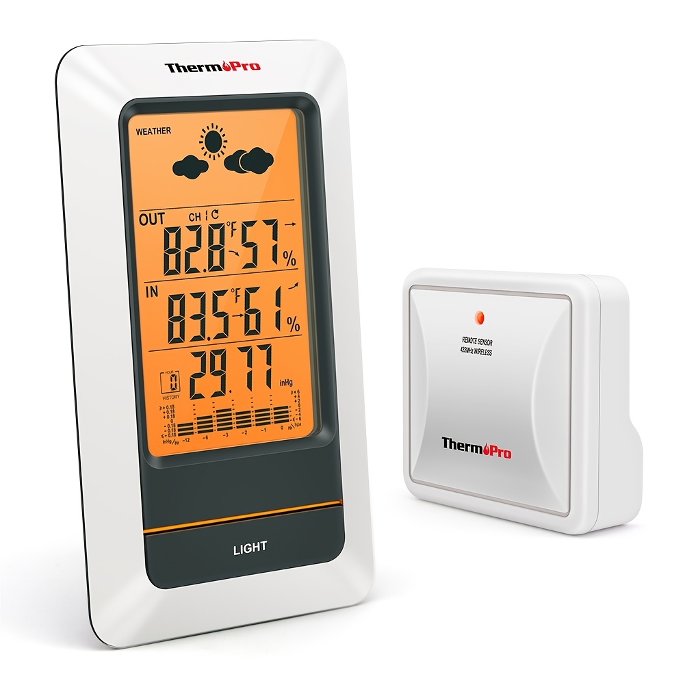 TP60S Digital Hygrometer Indoor Outdoor Thermometer Wireless