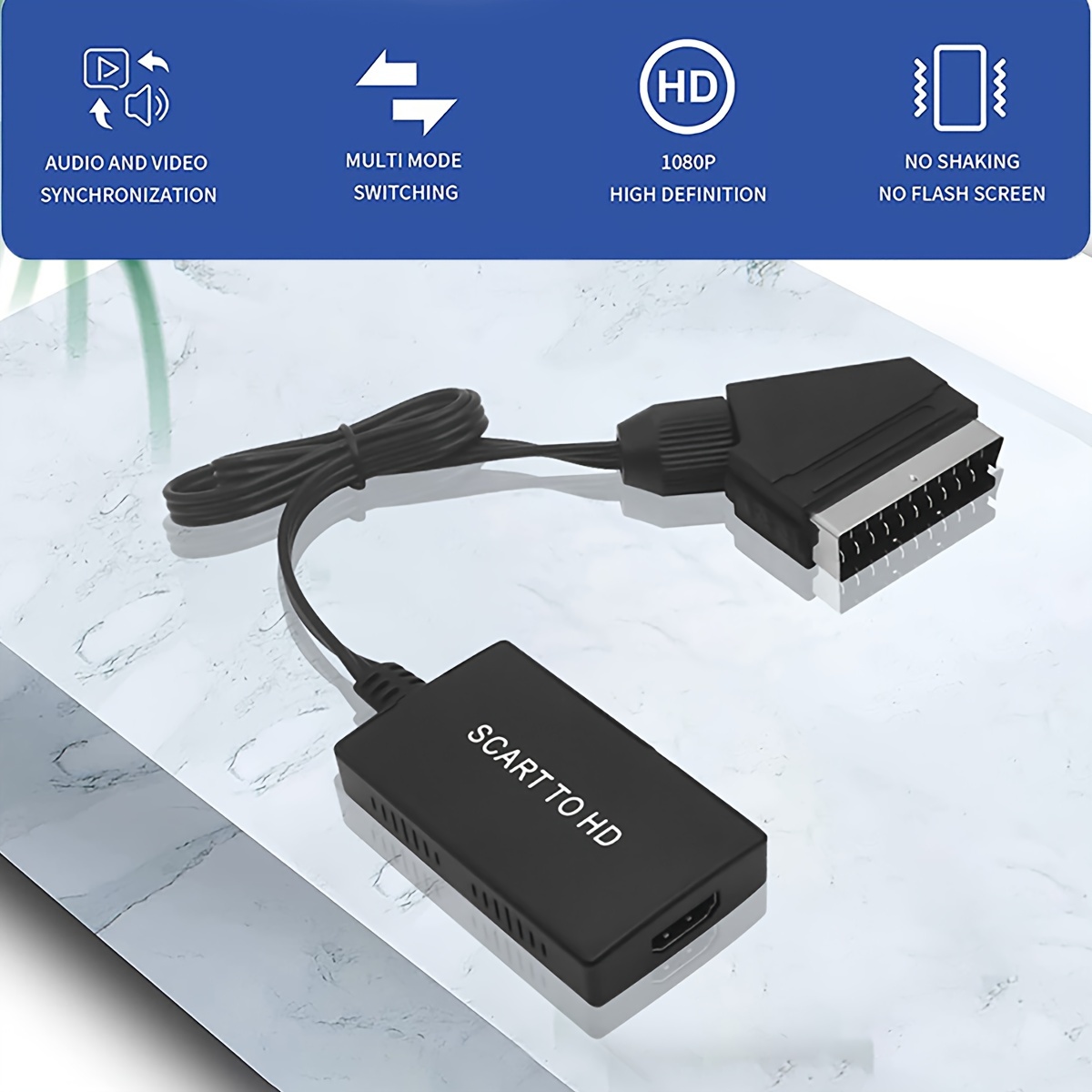 EURO SCART To HDMI Adapter Audio Video Converter