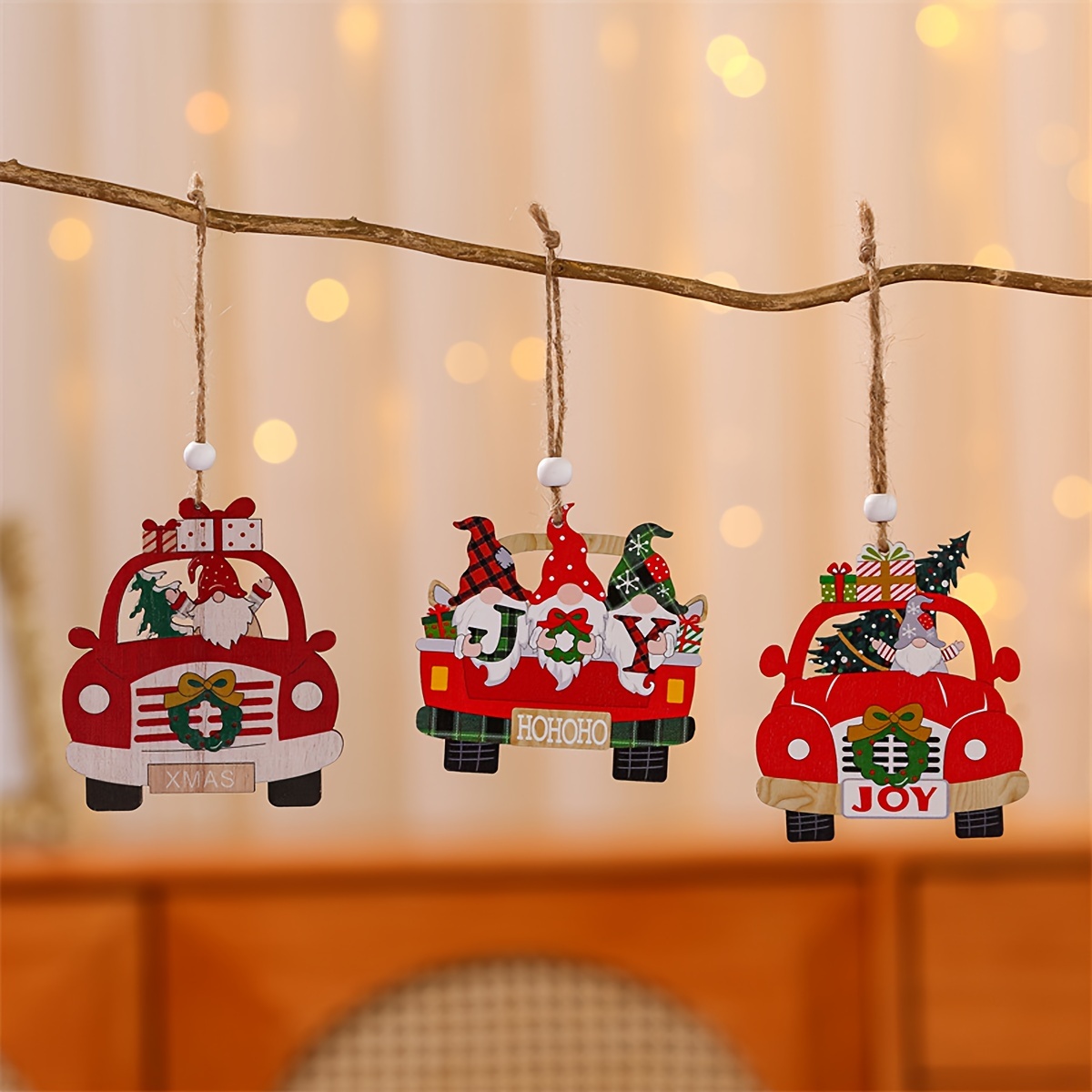 Christmas Wooden Car Pendant No face Forest Old Man Small - Temu