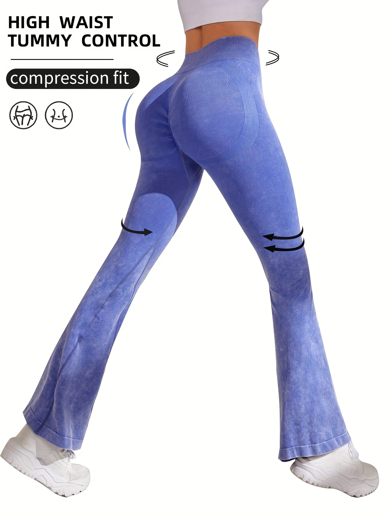 Quick Drying Flare Leg Pants High Stretch Yoga Sports Bell - Temu