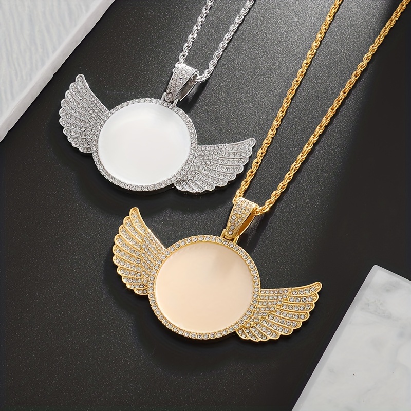 Angel Wing Hoop Necklace | Fast Delivery Crafted by Silvery