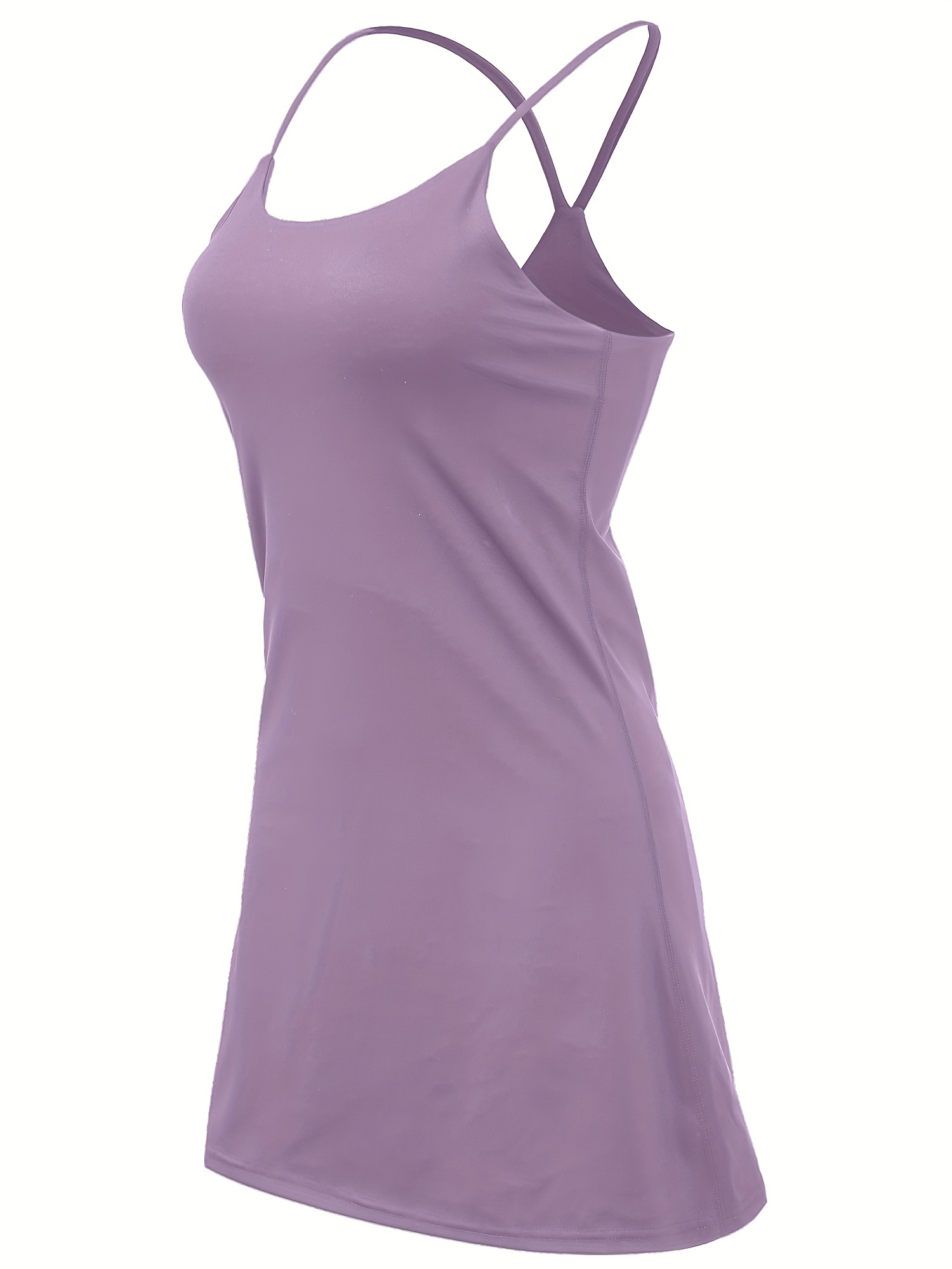 Beierli Women's Tennis Golf Dress Built-in Shorts Padded Bra Romper Medium  /Plum