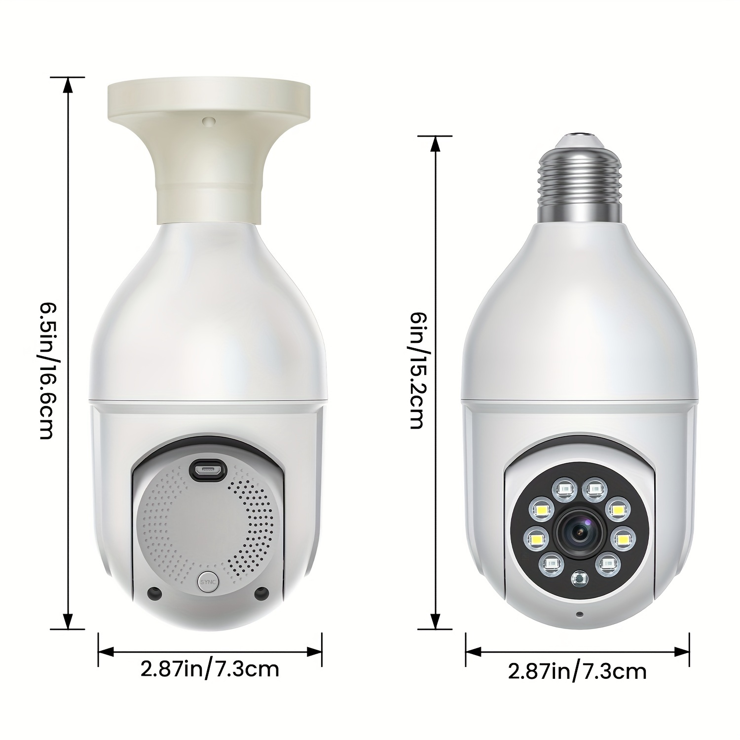 Telecamera Sicurezza A Lampadina Afgvk 355 Gradi Telecamera - Temu Italy