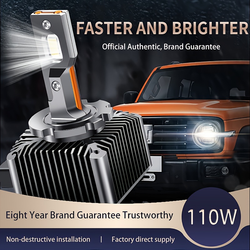 3000k/4300k/6000k/8000k H1 H7 1860 Chip Car Led Headlight - Temu