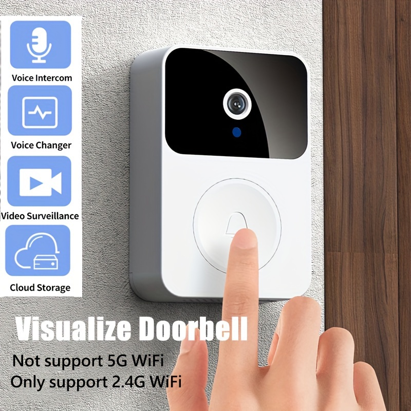 hoksml Electronics Smart Doorbell,Smart Wireless Remote Video Doorbell  Intelligent Visual Doorbell,PIR Motion Detection,Home Intercom HD Night  Vision Wifi Security Door Doorbell Clearance 
