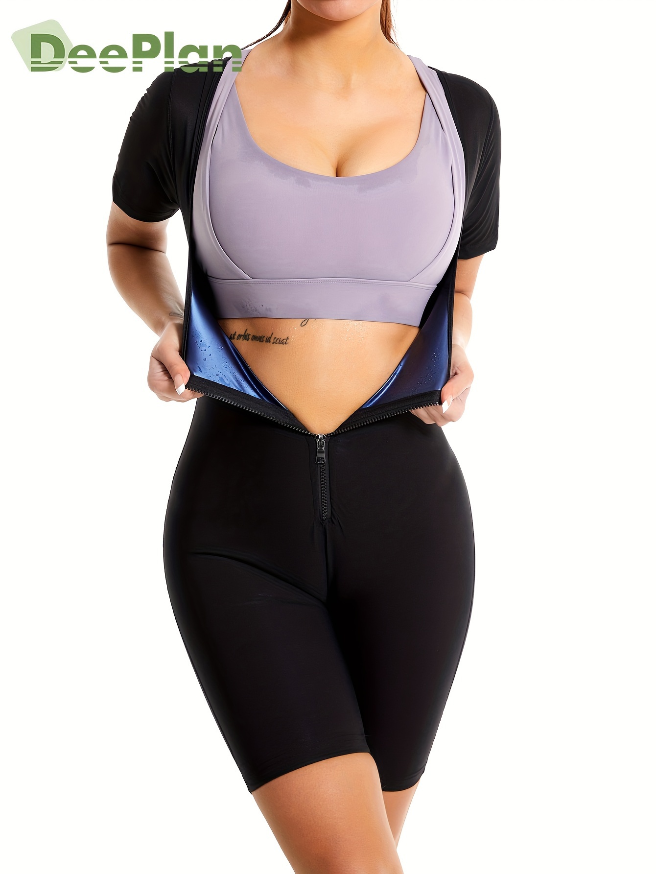 Women Sauna Sport Jacket Stand Collar/Hoodie Fitness Tops Long Sleeved Slim  Gym Sweatshirt Running Yoga Weight Loss Shapewear