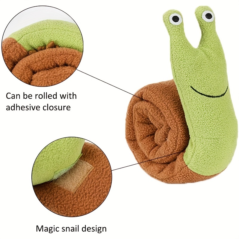 Magical Snail Sniffing Pad Pet Plush Toys Easy Storage Machine Washable  Soft Polar Fleece Bb Sound Training Licking Mat 