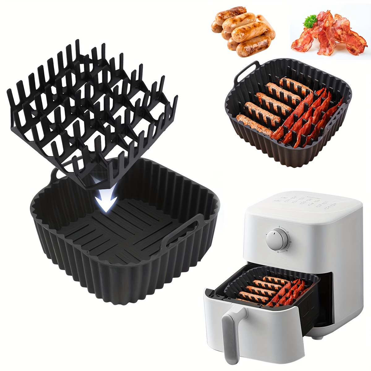 Air Fryer Special Liners Air Fryer Reusable Liner Barbecue - Temu