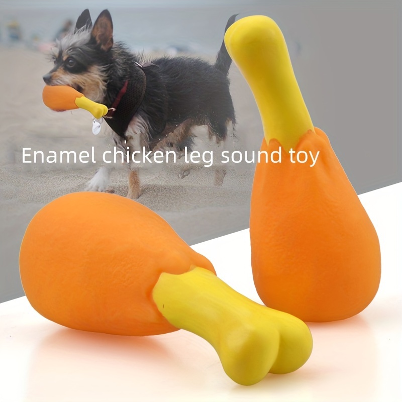 

Chicken Leg Design Dog Chew Toys, Tough Squeaky Dog Grinding Teeth Toys