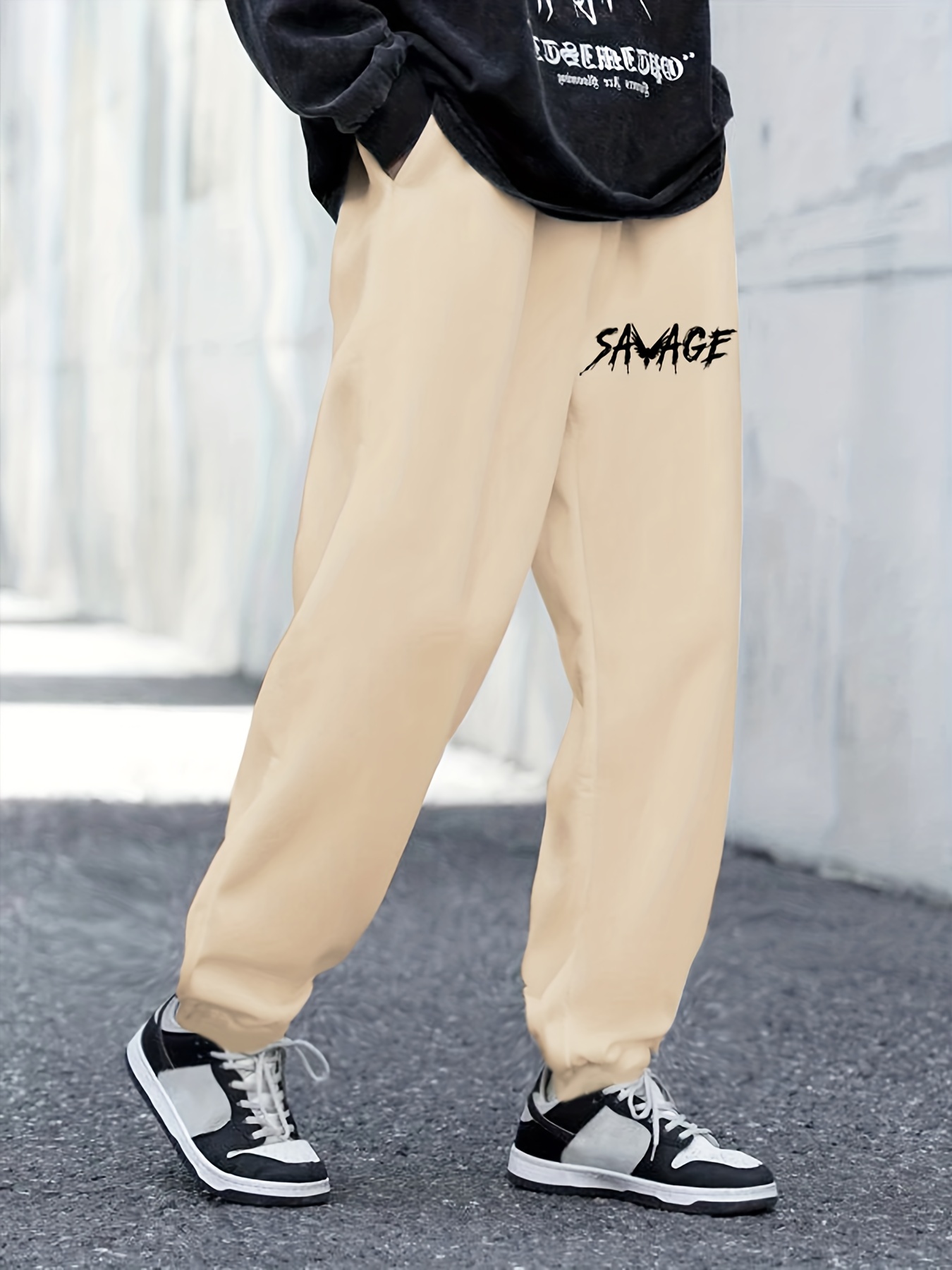 Men's SAVAGE Pattern Printed Sweatpants with Pockets