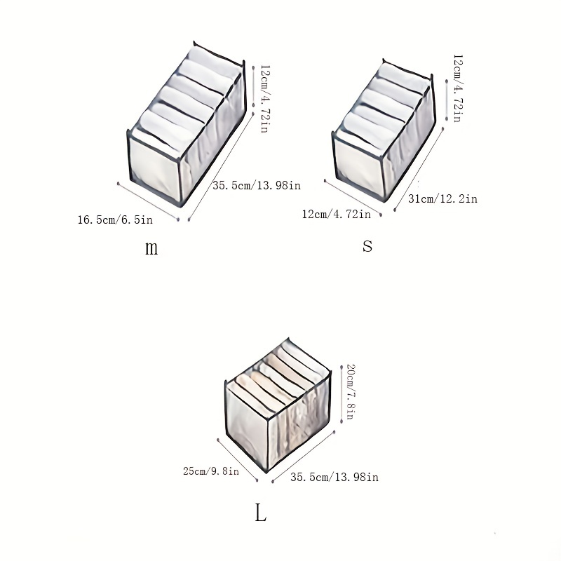 Closet Organization and Storage Bins Moving Tote Box Storage Trouser Clothes Mesh Compartment Box Storage Compartment Bag Drawer Storage Bags Folded