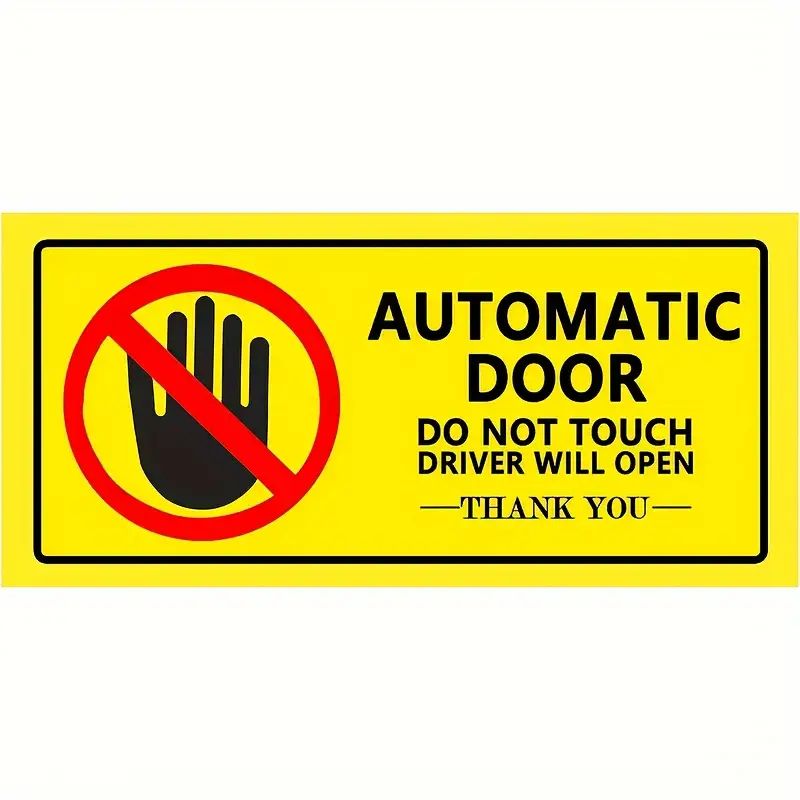 Top Label Warning Stickers For Automatic Door And Window - Temu