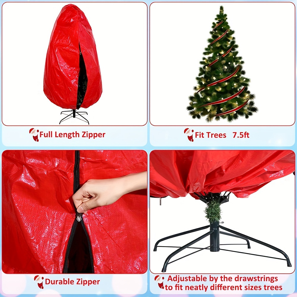 Bolsa de almacenamiento para árbol de Navidad: almacena el árbol de Navidad  artificial de 7.5 pies, material impermeable duradero, bolsa con