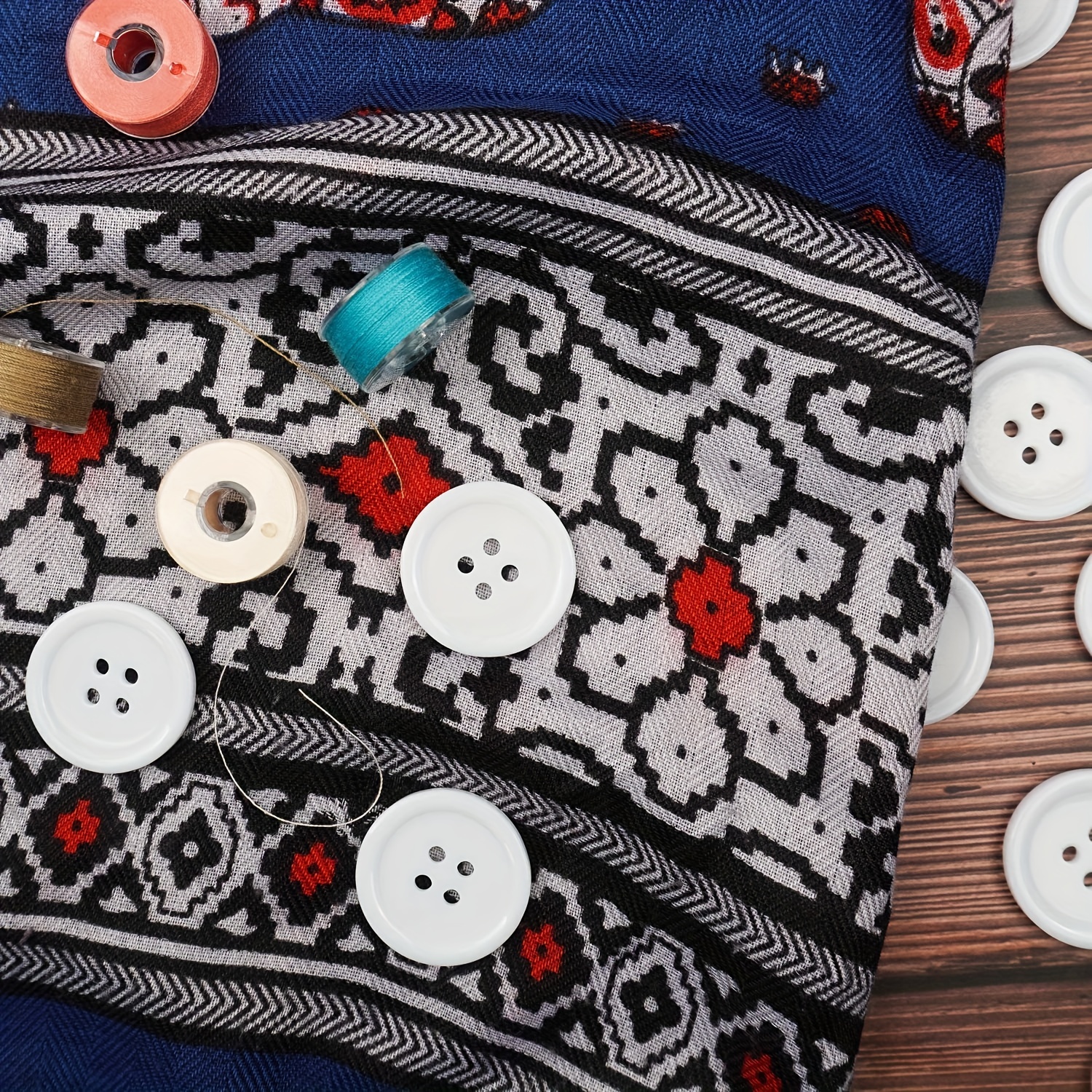  YaHoGa 40 botones de resina blanca de 1 1/5 pulgadas (1.181 in)  para costura de bricolaje, costura, manualidades, abrigos, ropa (blanco,  1.181 in) : Arte y Manualidades