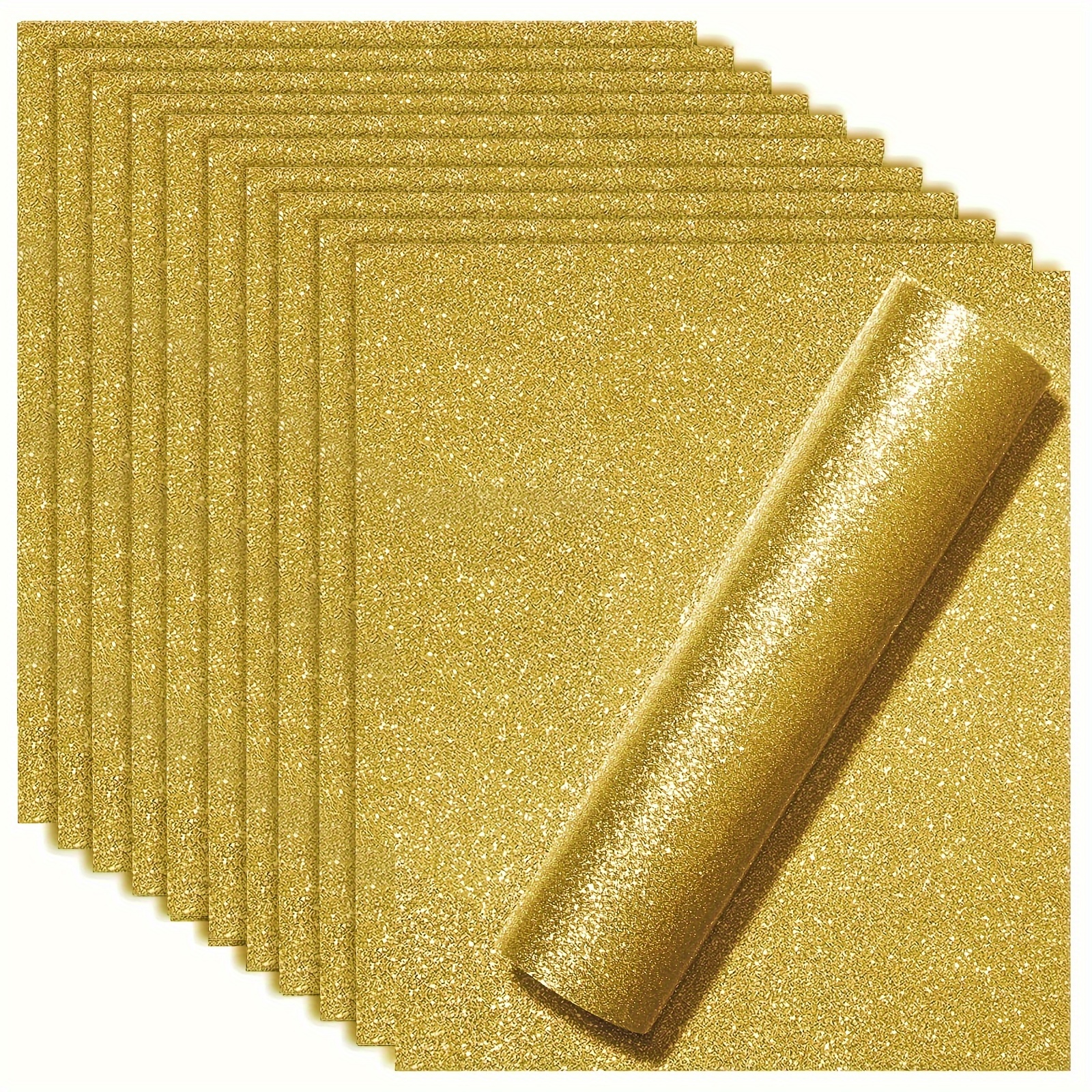 Golden Glitter Htv Thermal Transfer Vinyl Roll Vinyl Iron - Temu