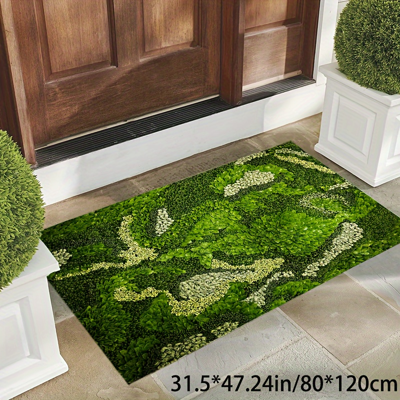 Crystal Velvet 3d Stereoscopic Green Moss Carpet Area Carpet - Temu