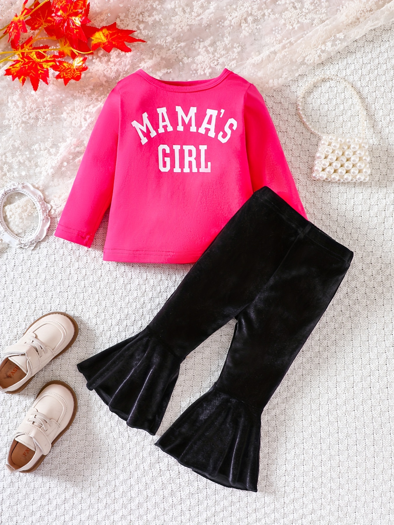 Girls' Casual Suit Lettered Long Sleeve Sweatshirt Pullover - Temu