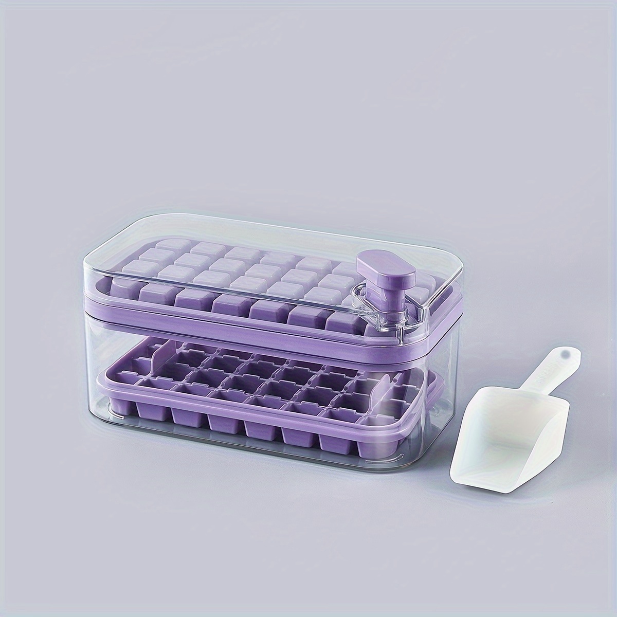 Ice Cube Mold, 3 Layers Freezer Ice Tray With Ice Scoop And Ice Box, Easy  To Release Ice Cubes Mold With Storage Box For Refrigerating Cocktails  Whiskey Coffee, Kitchen Utensils, Thanksgiving Chrismas