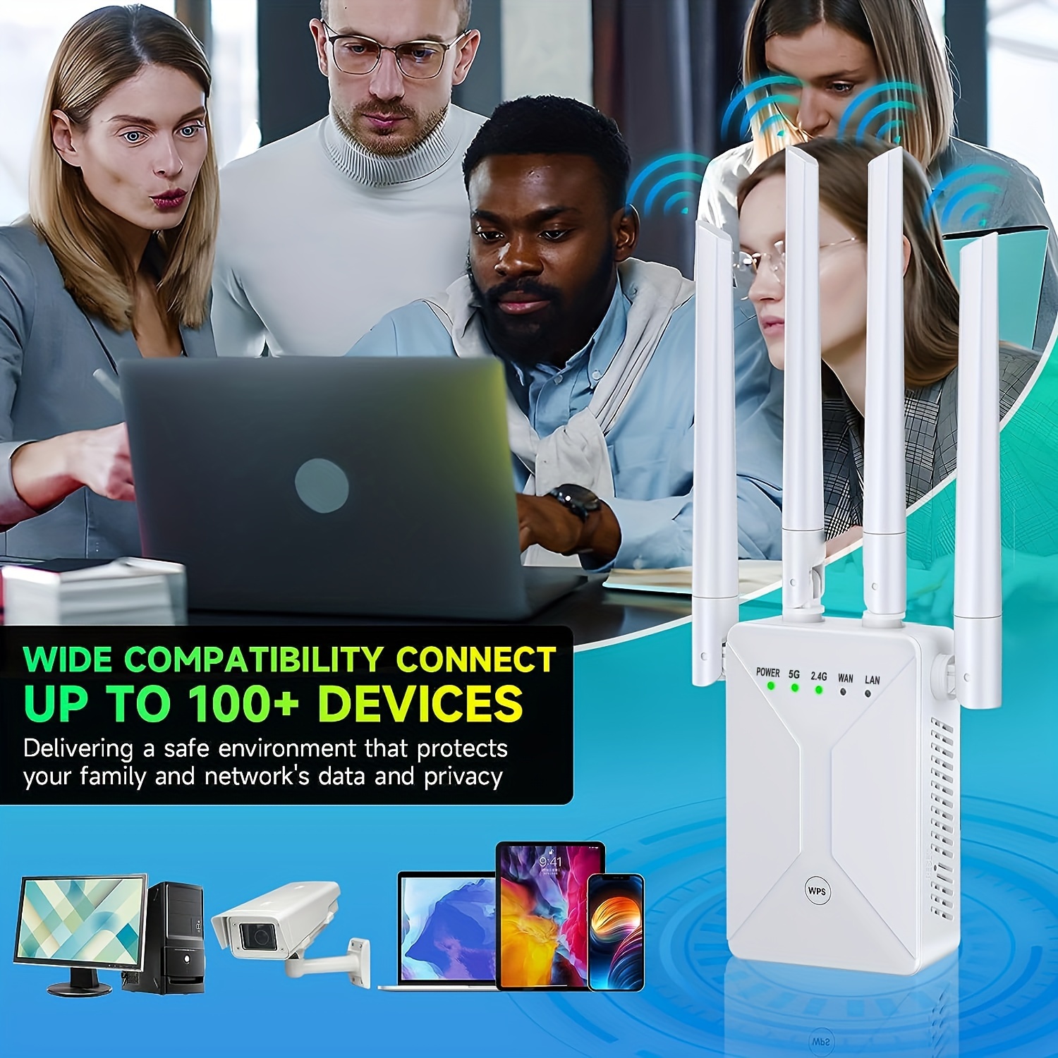  WiFi Extender Signal Booster for Home, WiFi Range Extender,Repeater  with Ethernet Port, Coverage Up to 8470 Square Feet, 1-Tap Setup, Wireless  Internet Repeater : Everything Else