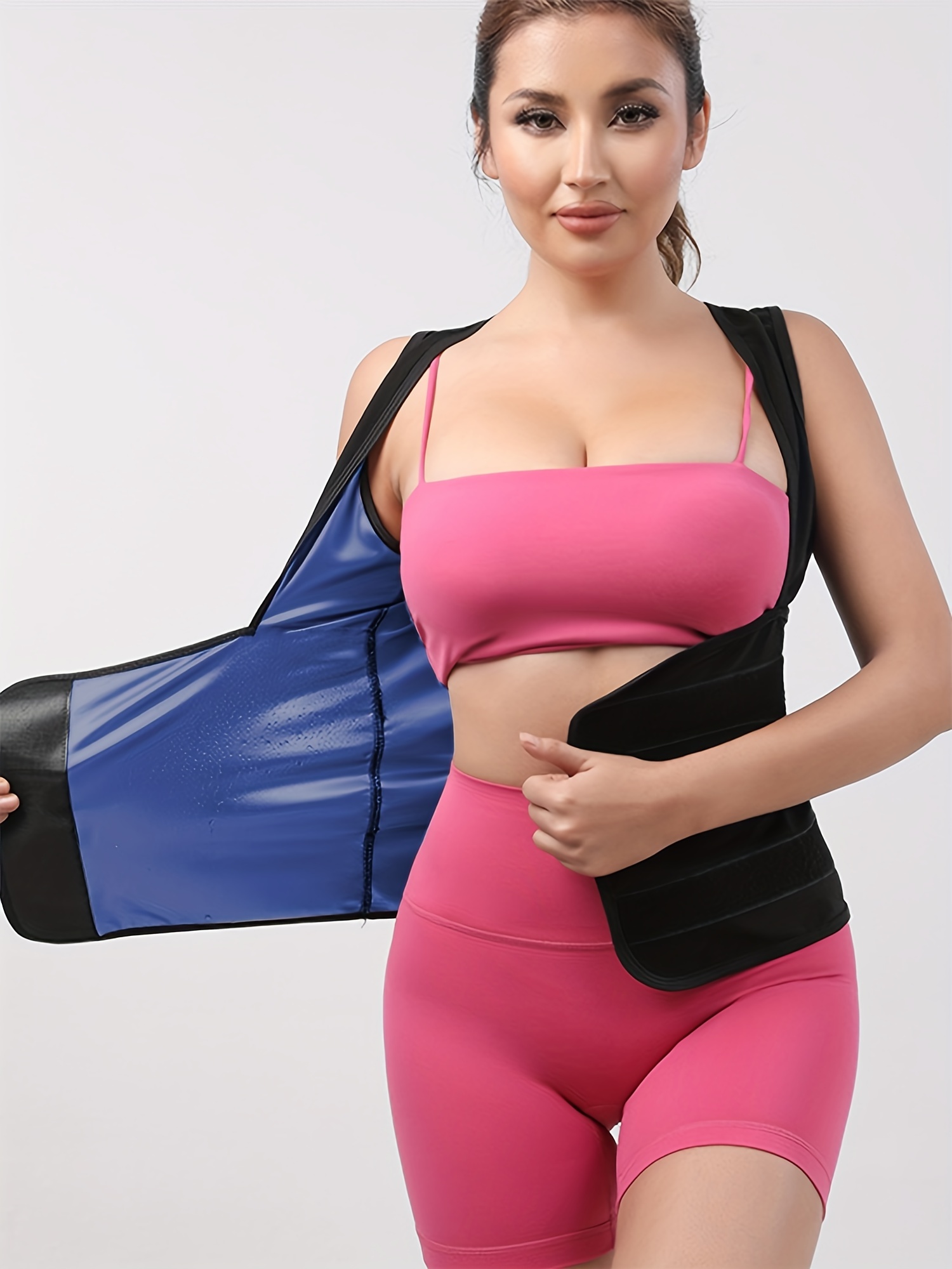 Women Sauna Hot Body Shaper Sweat Suit Cami Neoprene Workout Vest Waist  Trainer