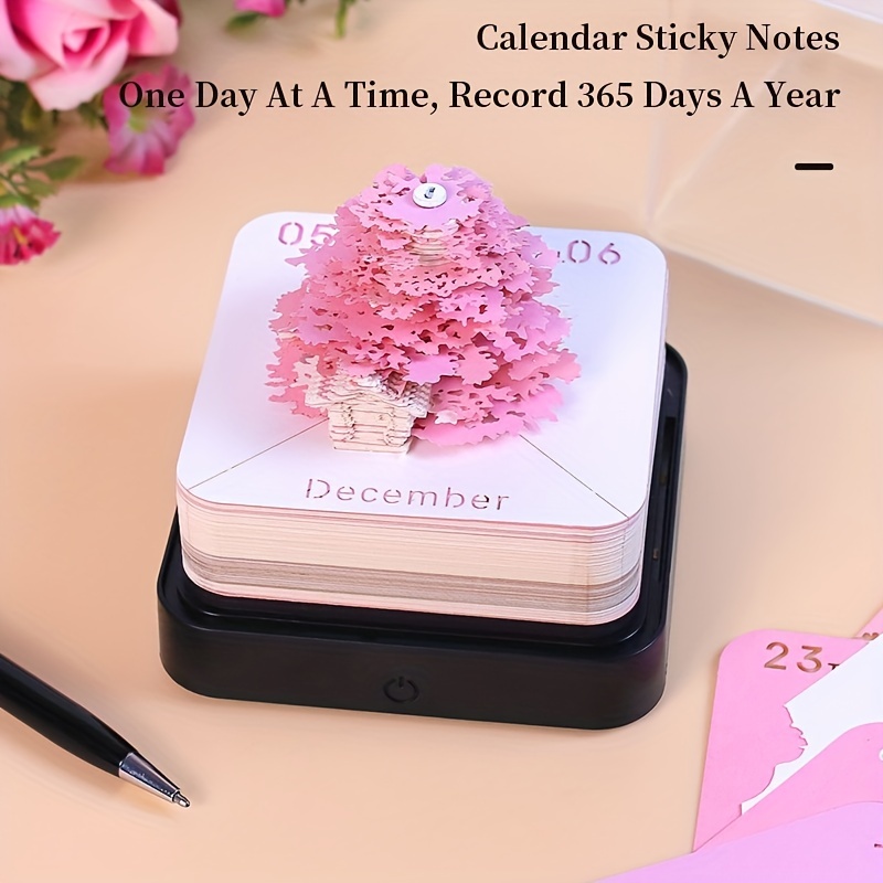 Bloc-notes 3D Sakura Treehouse, calendrier 2024, bloc-notes 3D, notes de  nuit, notes de bureau, notes en papier, cadeau de Noël et d'anniversaire