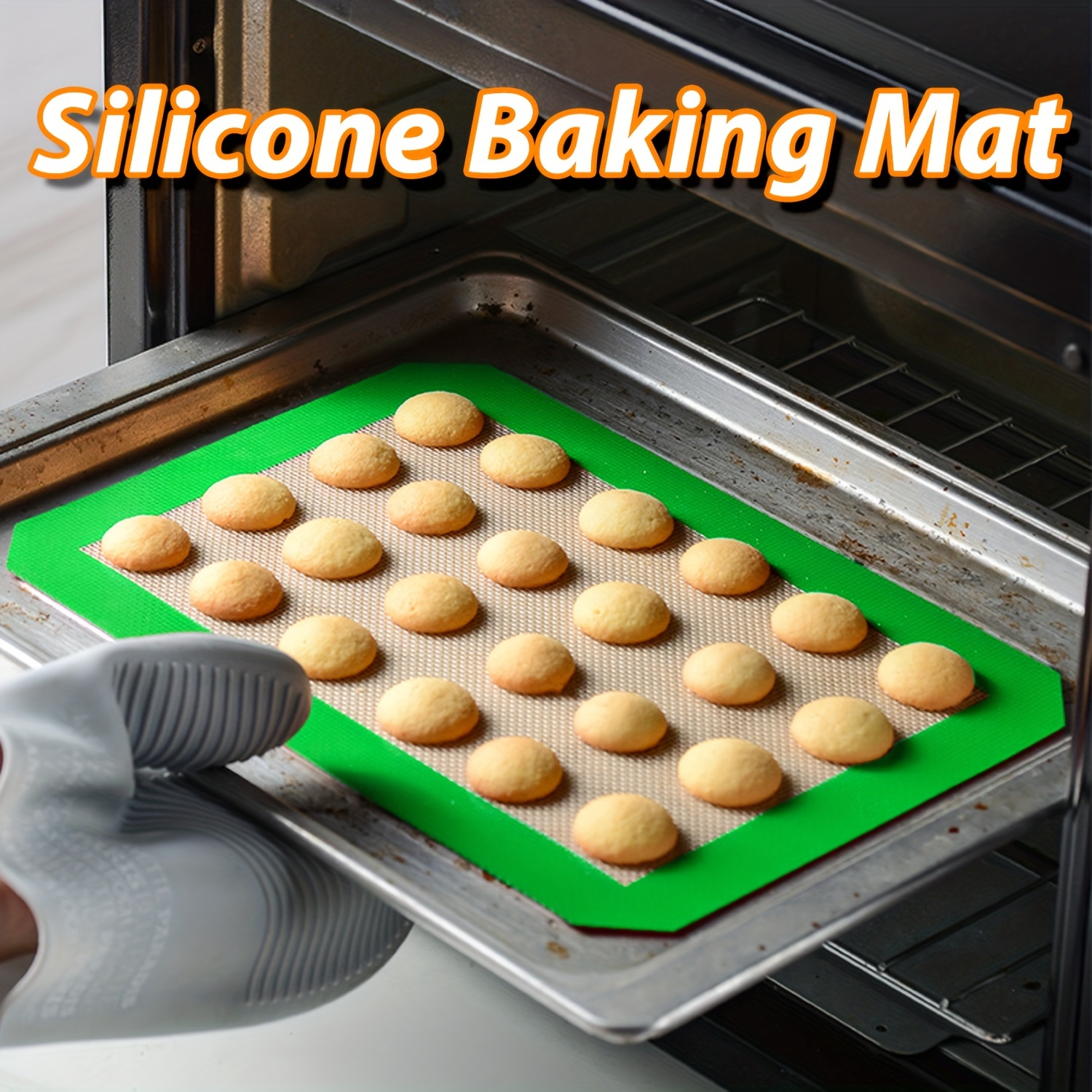 1pc Silicone Baking Mat, Reusable Baking Mat NonStick Food Safe Silicone  Mats For Baking,Oven Baking Sheet For Making Cookies Macaroons Bread