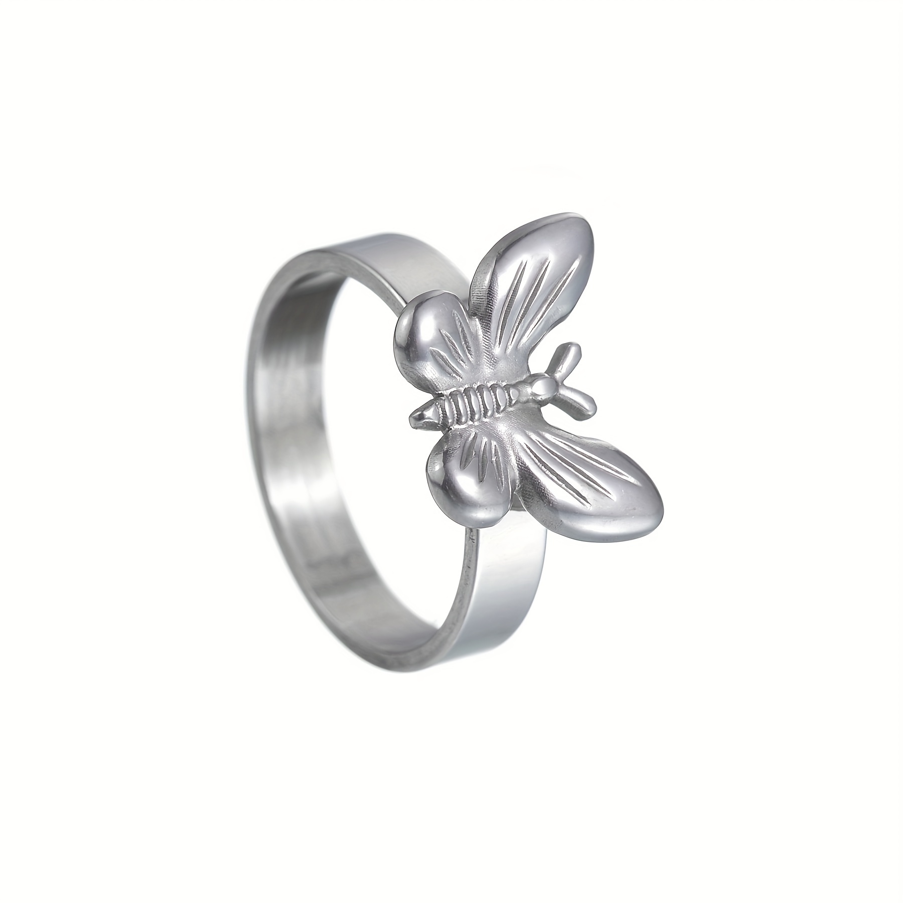 Hj silver deals butterfly ring