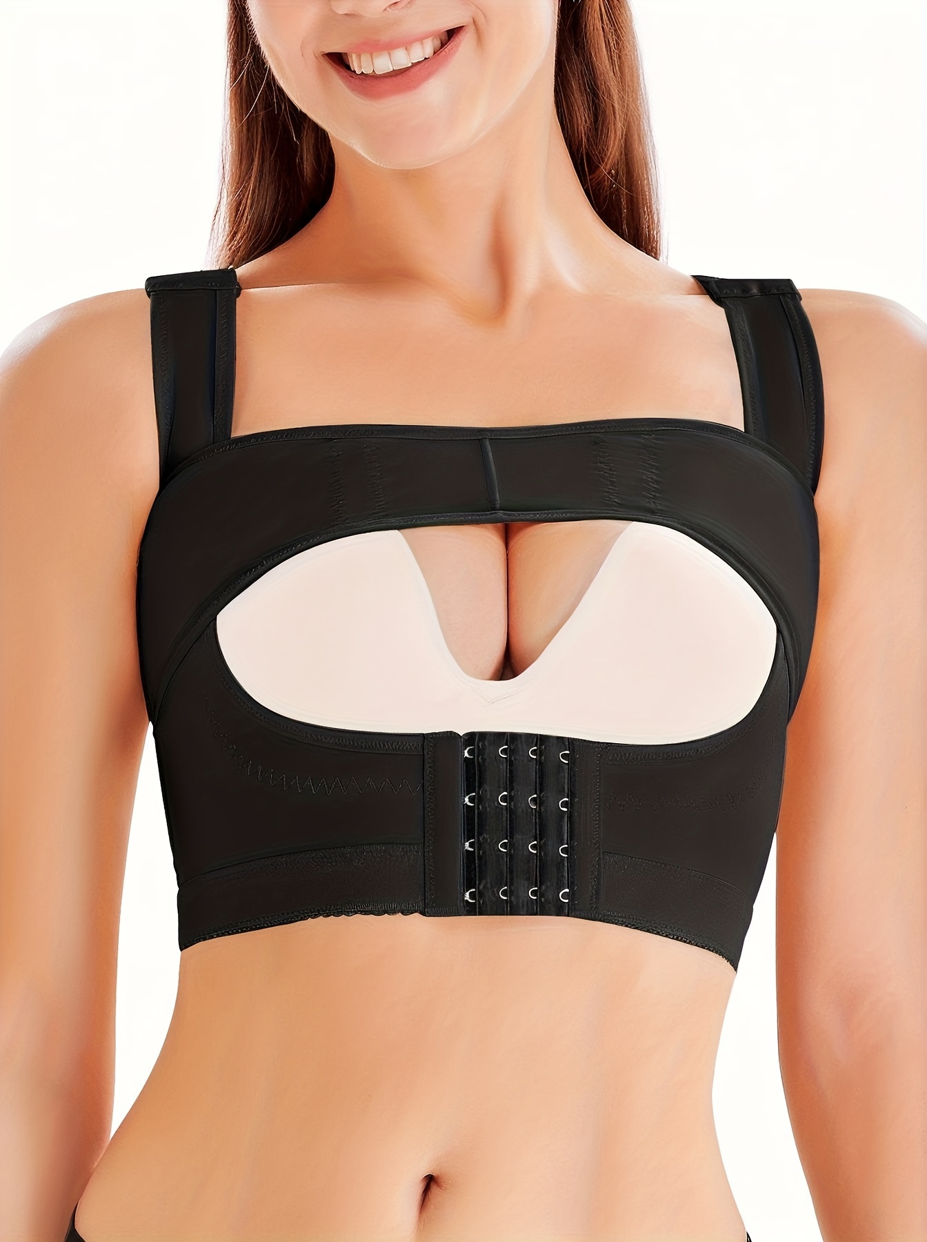 Women's Breast Support Posture Corrector Back Support Bra - Temu