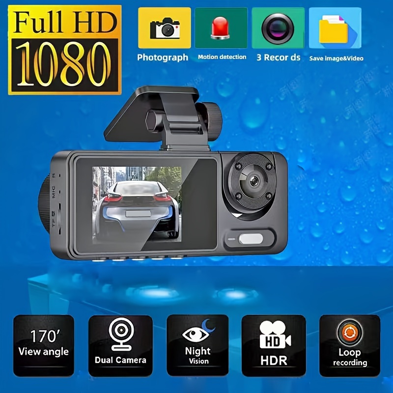 HD 1080P DVR Enregistreur De Conduite De Voiture 3 Caméras - Temu Canada