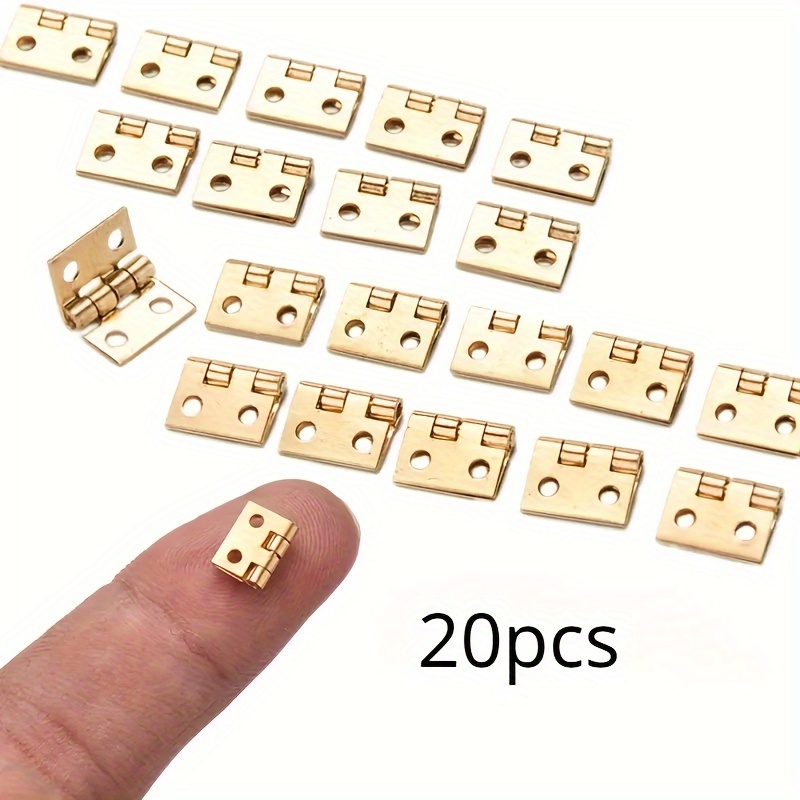 10/20pcs Tiny Golden/Silver Mini Small Metal Hinges For 1/12 House
