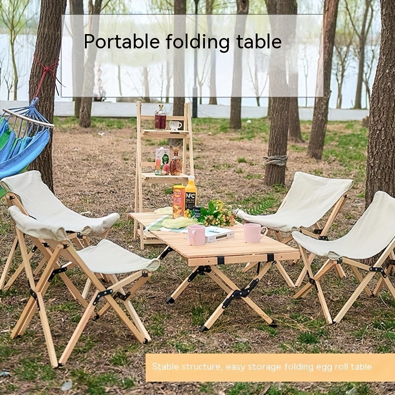 QWORK Table Pliante, Table Pliante Camping, 95 * 55 * 50cm, Noir, pour  Barbecue, Voyage, Pêche, Pique-Nique : : Jardin