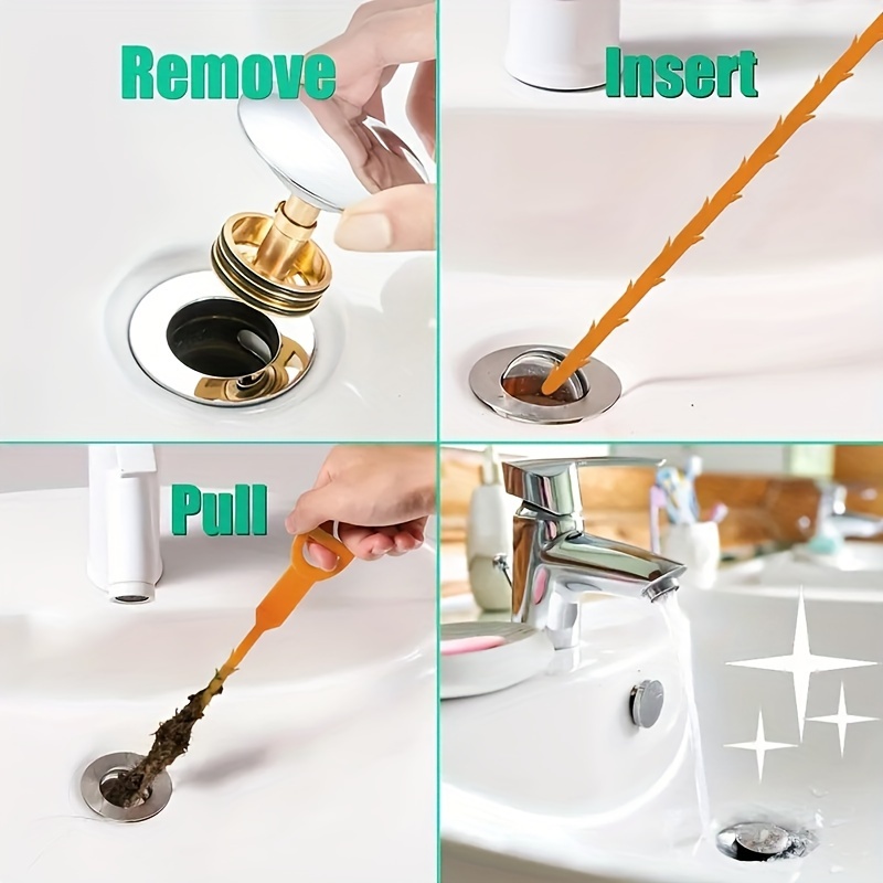 Sink Drain Overflow Cleaning Brush Household Sewer Hair - Temu