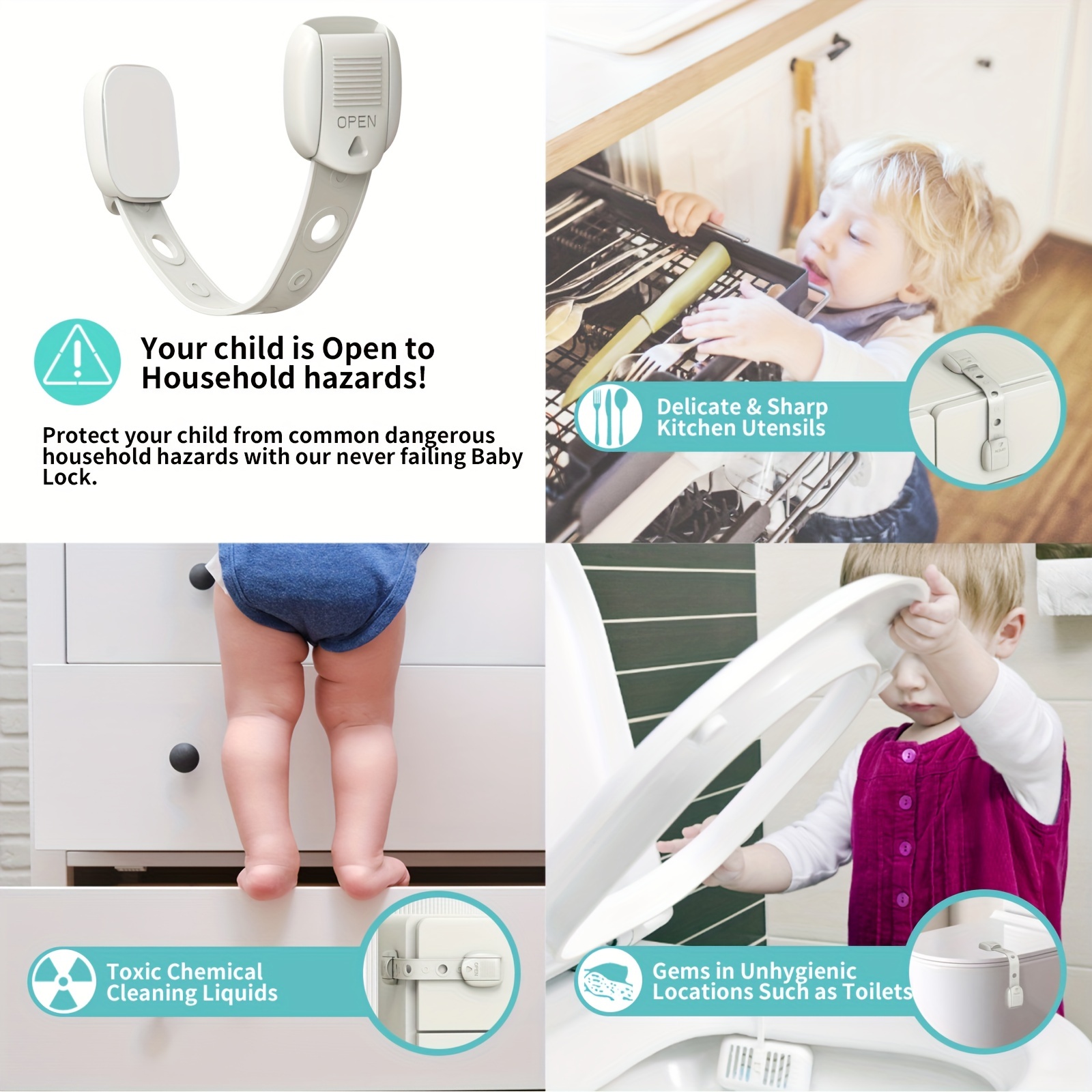 Baby Protection Cabinet Locks For Drawer Fridge Washing - Temu