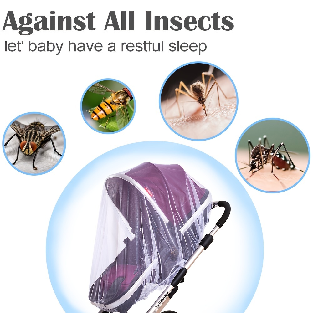 Durable Pink Mosquito Net for Baby Strollers & Bassinets