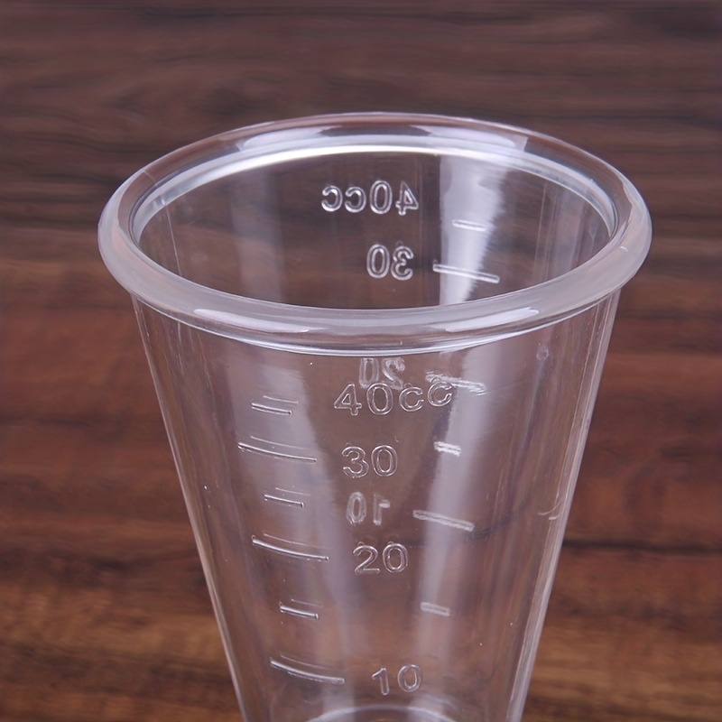 Double Clear Plastic Jigger, Cocktail Measuring Shot Glasses Drink Spirit Measure  Cup for Bar Party Kitchen Tool 